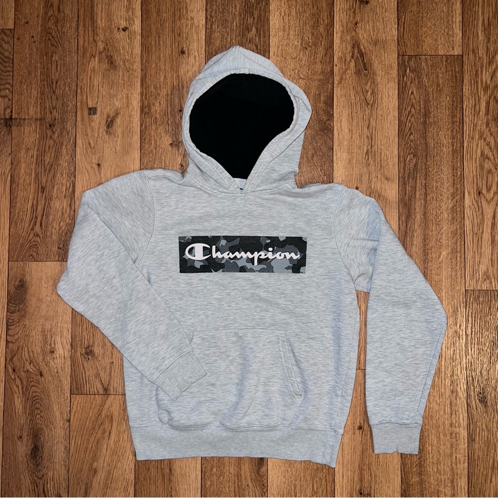 Kids Champion Light Gray Hoodie